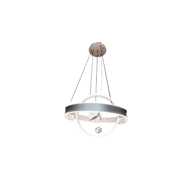Lustre circulaire gris